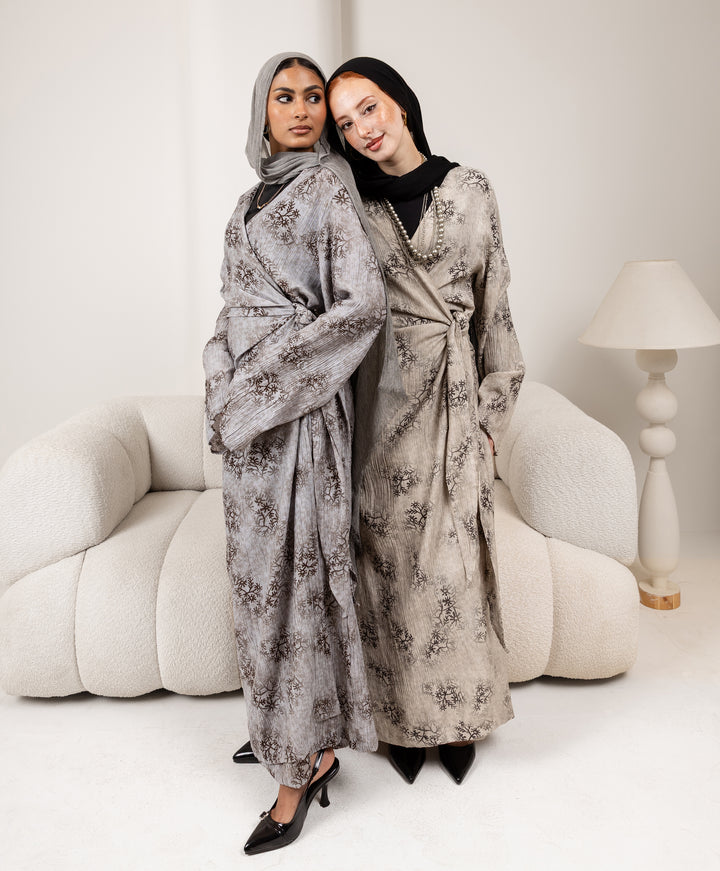 Fleuri Crinkle Wrap Dress