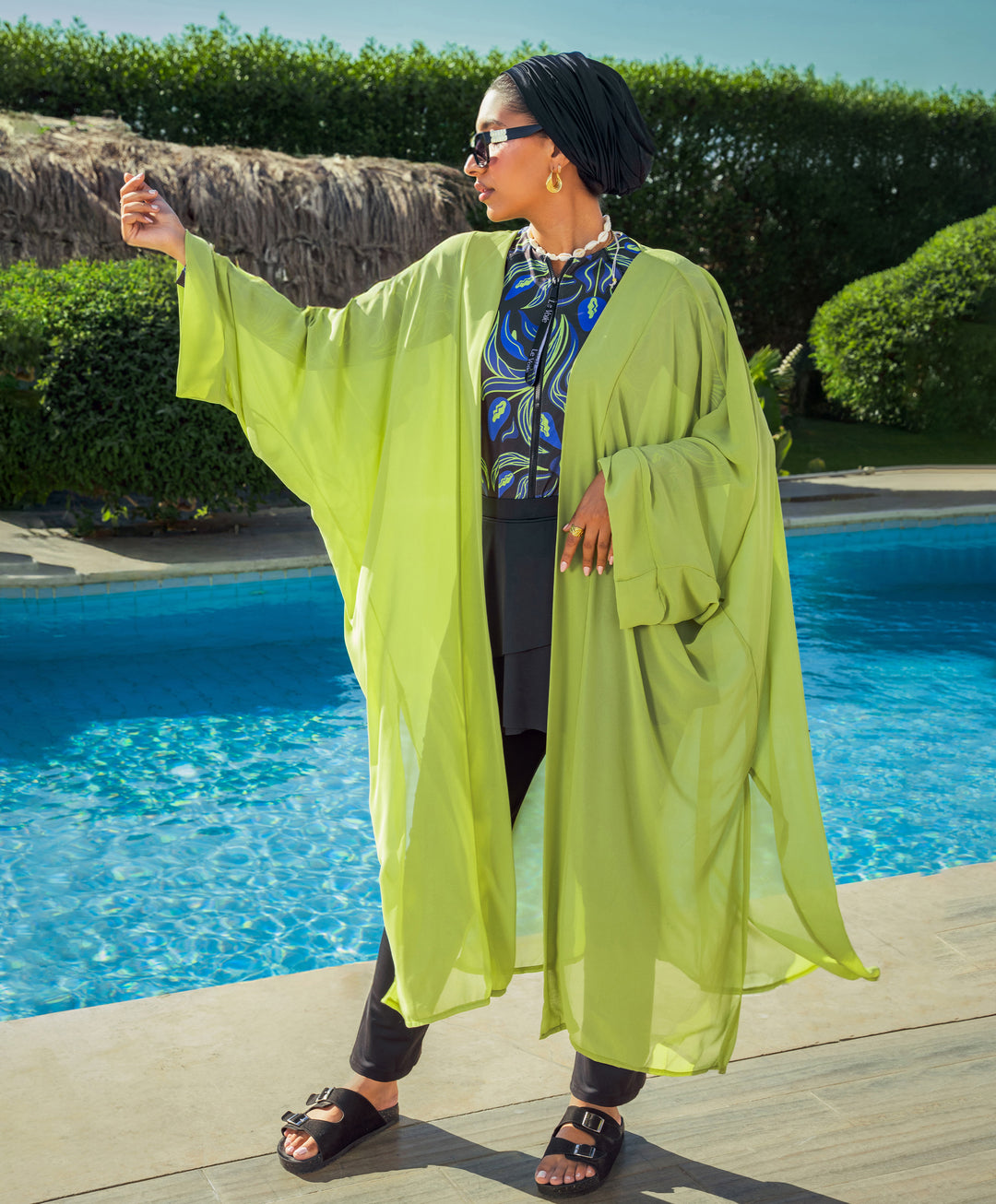 Plain Chiffon Kimono