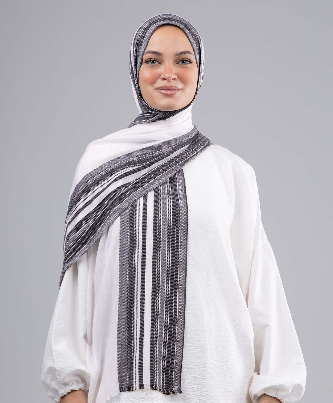 Soft Stripe Linen Scarf