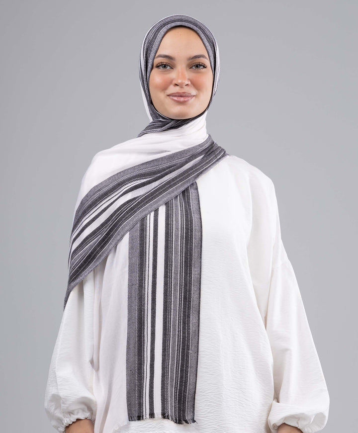 Soft Stripe Linen Scarf