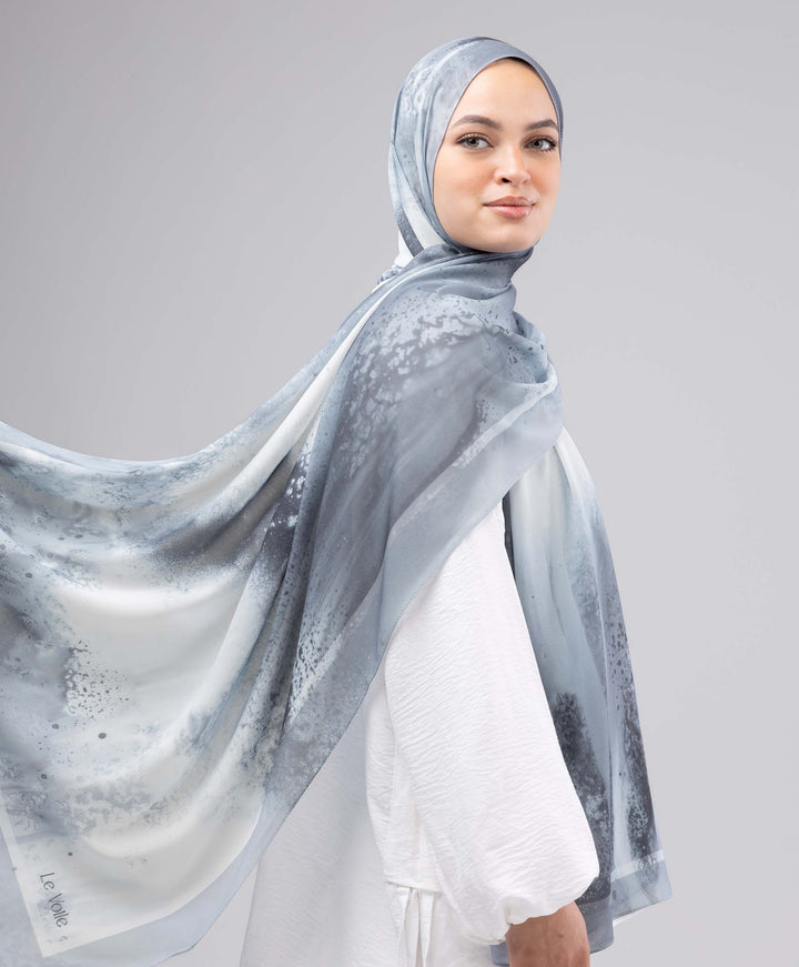 Glacier Blue Chiffon Scarf