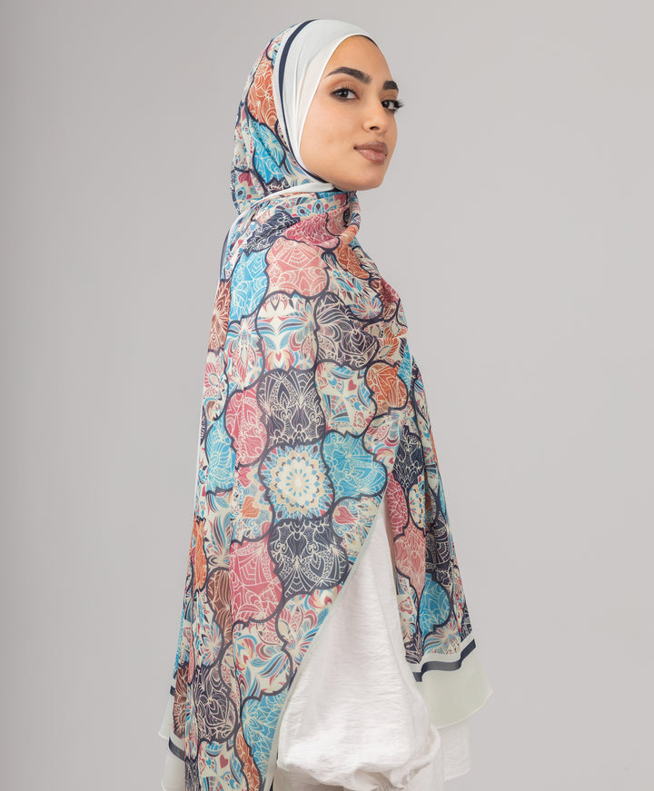 Spectrum Chiffon Scarf