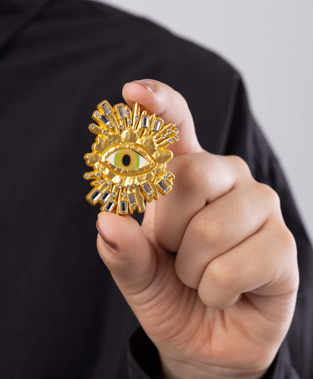 Sunburst Eye Brooch
