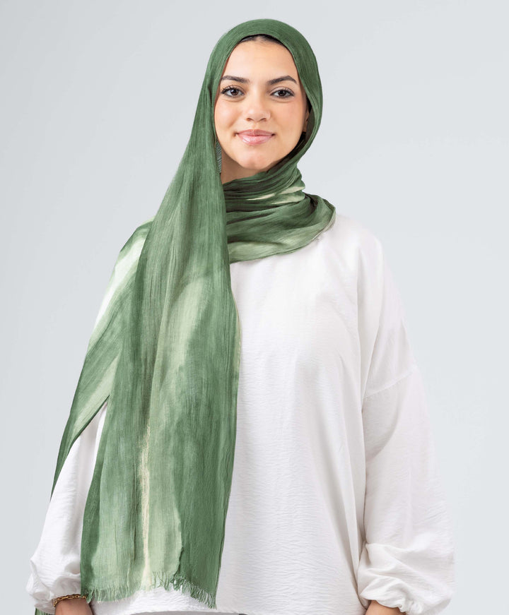 Tie Dye Linen Scarf