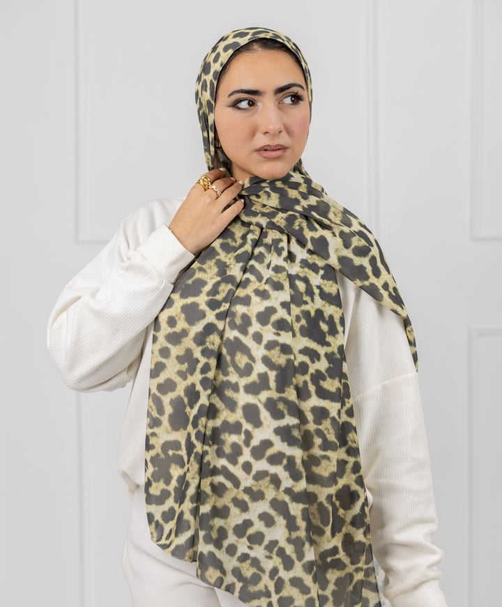 Jungle Jewel Chiffon Scarf