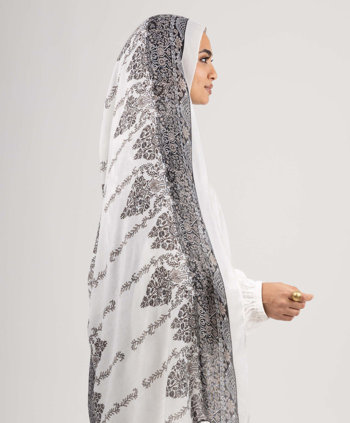 Dark Floral Modal Scarf