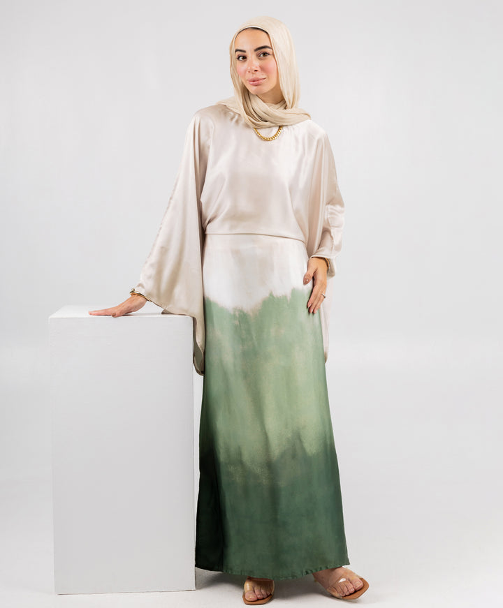 Gradient Satin Dress