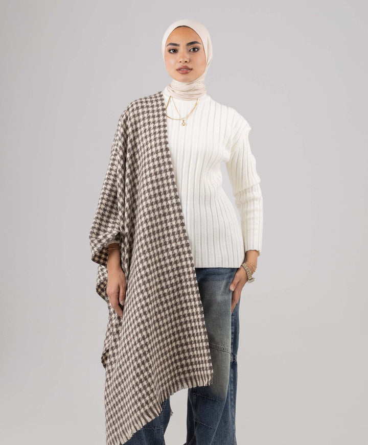 Checkered Winter Shawl