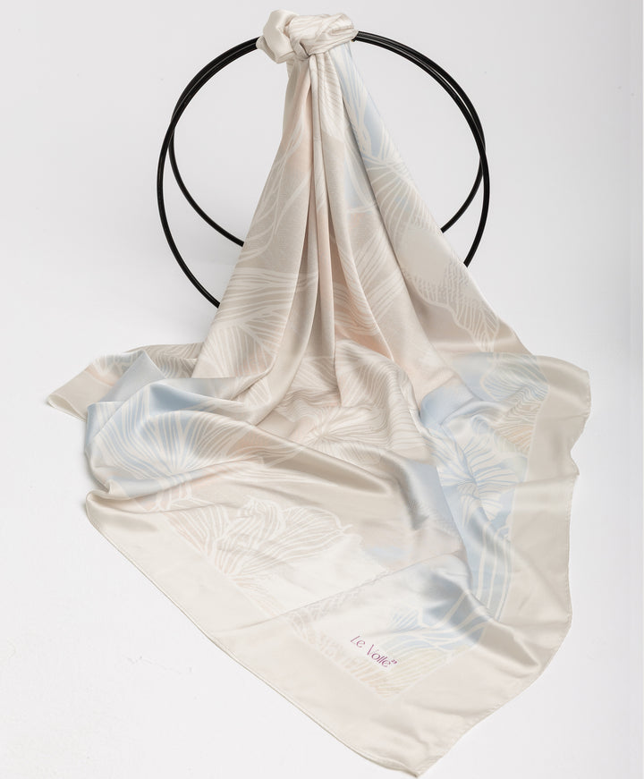 Printed Thick Satin Sq. Scarf