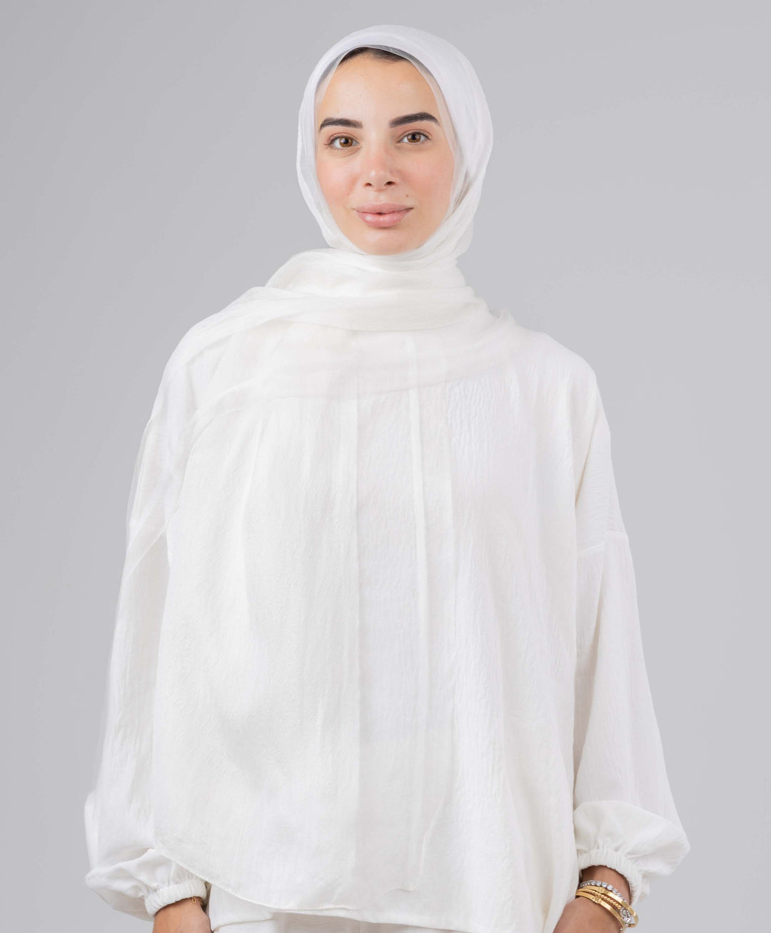 Silk Linen Zigzag Scarf