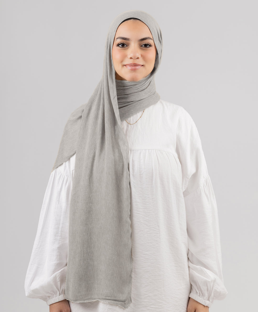 Foggy Marble Tassels Cotton Scarf
