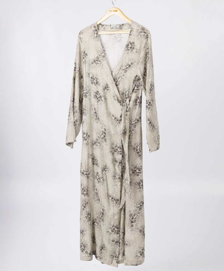 Fleuri Crinkle Wrap Dress