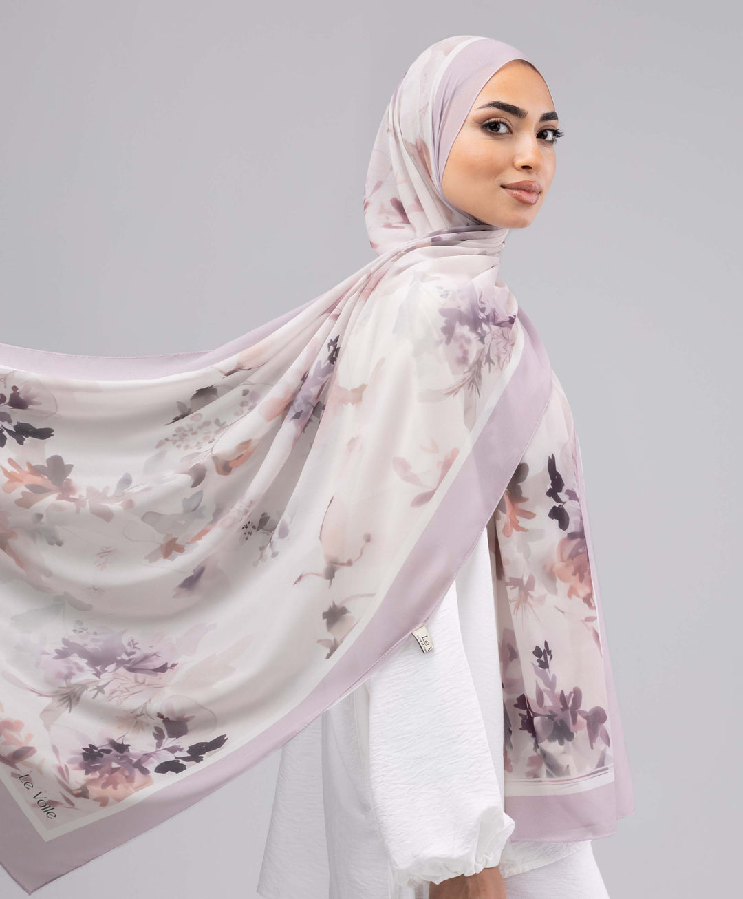 Classic Bloom Chiffon Scarf