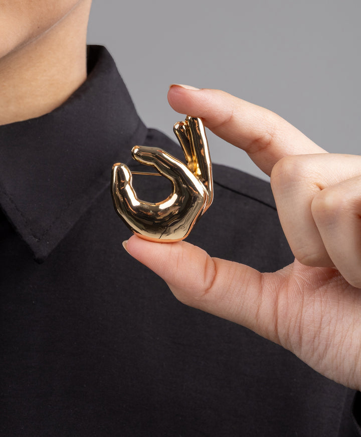 OK Gesture Brooch