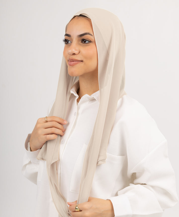 Easy Closed Chiffon Wrap Scarf