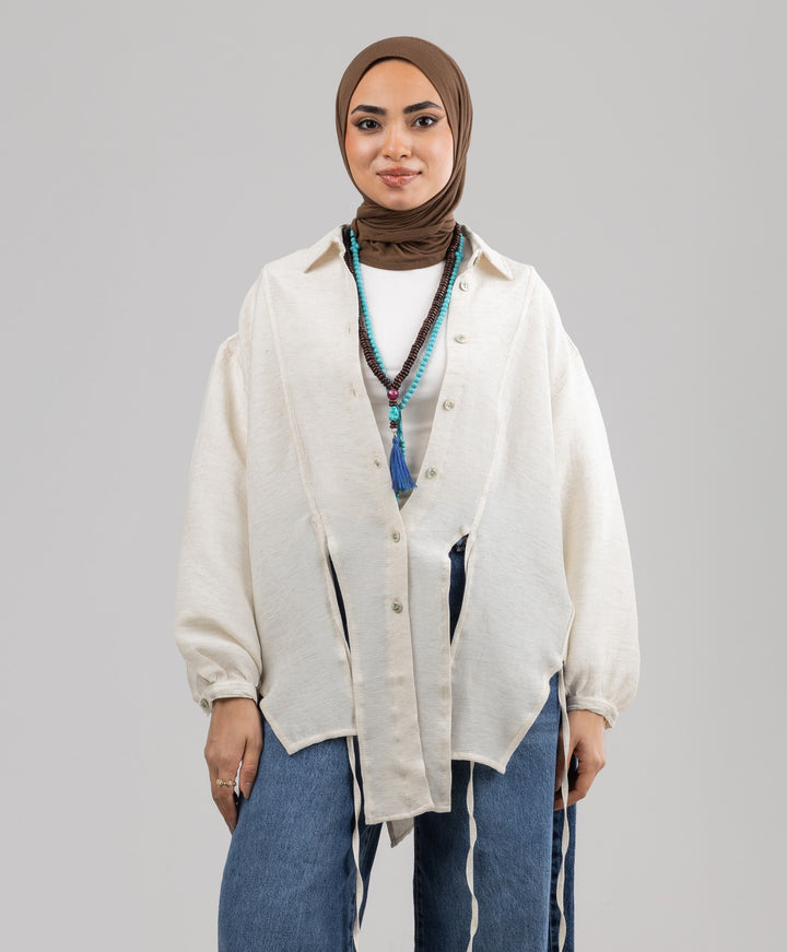 Tassel Linen Shirt