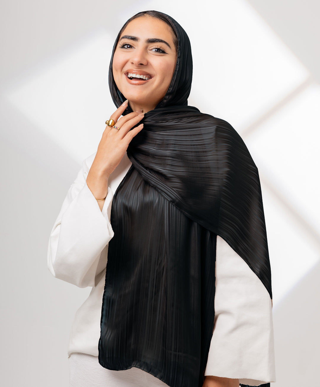 Whisper Satin Chiffon Scarf