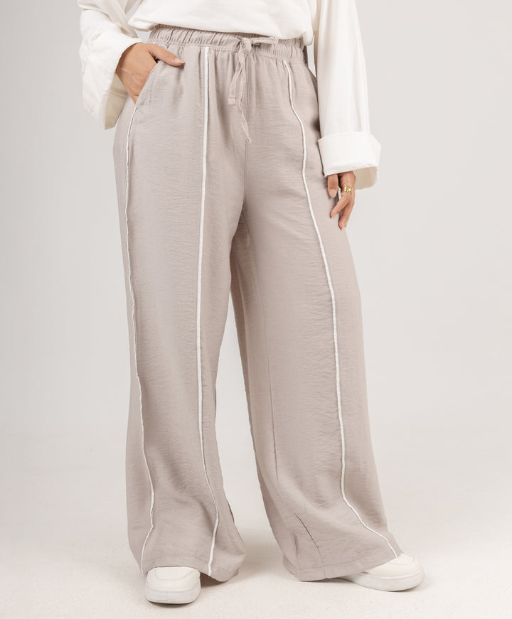 Piping Linen Pants