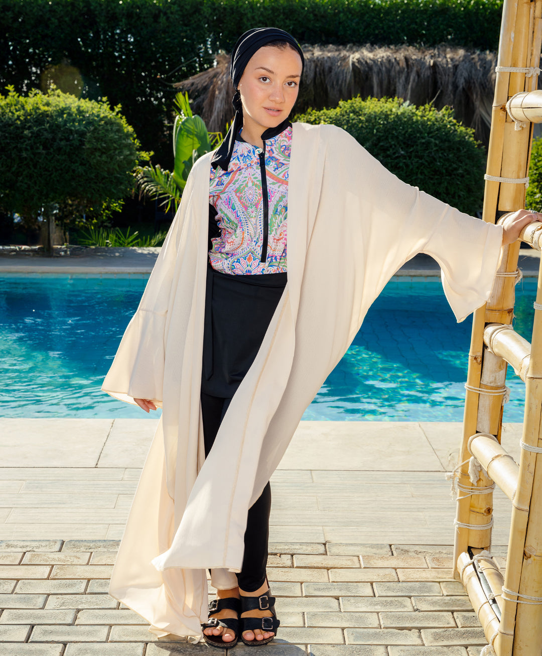 Ruffle Sleeve Chiffon Kimono