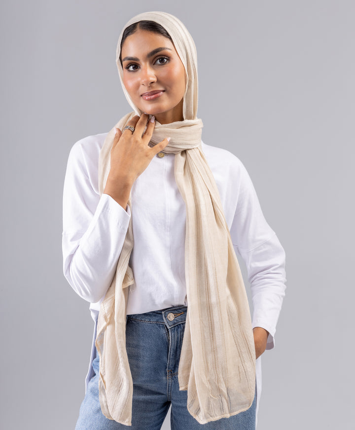 Striped Linen Scarf