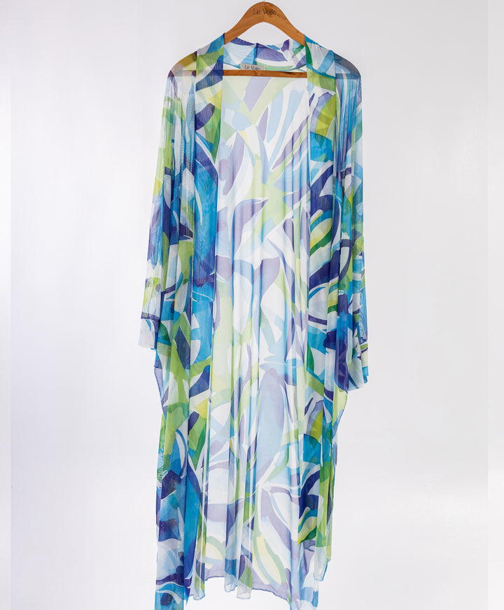 Printed Tulle Kimono