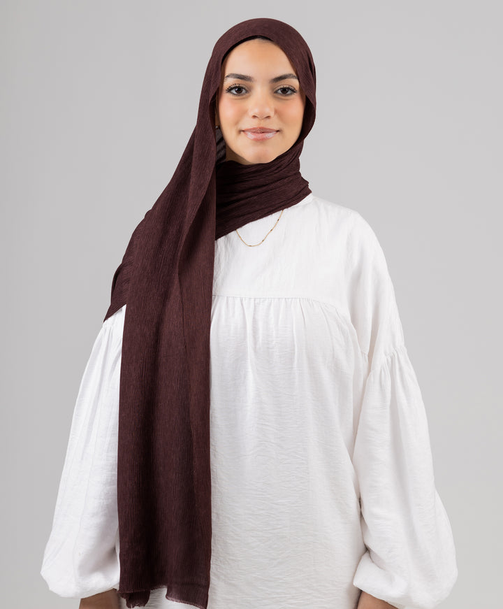Foggy Marble Tassels Cotton Scarf