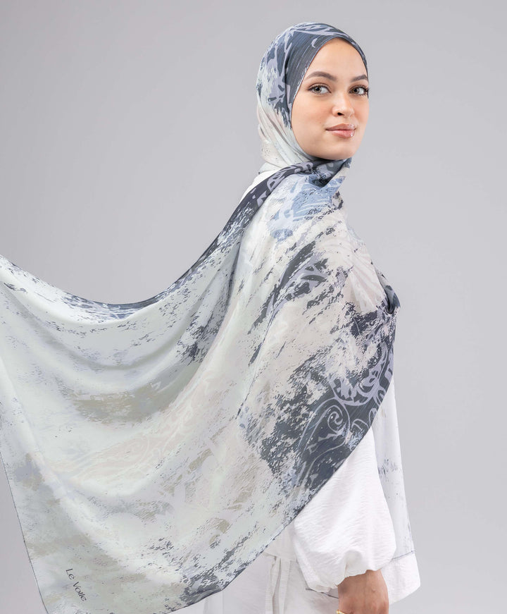 Stone Bloom Chiffon Scarf