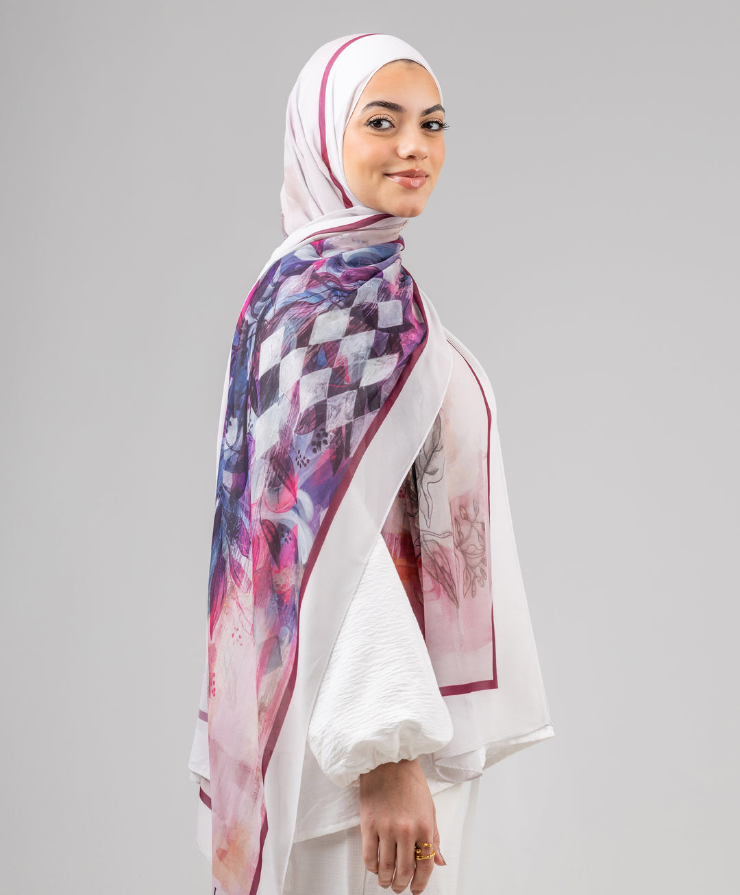 Diamond Chiffon Scarf