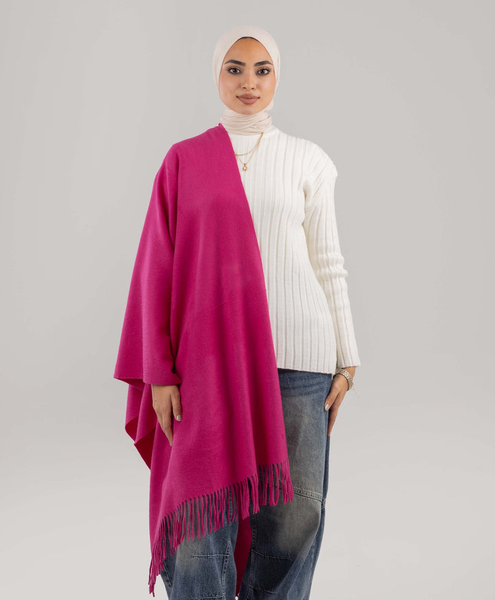 Cozy Plain Winter Shawl