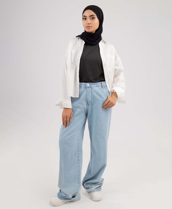 Split Denim Pants