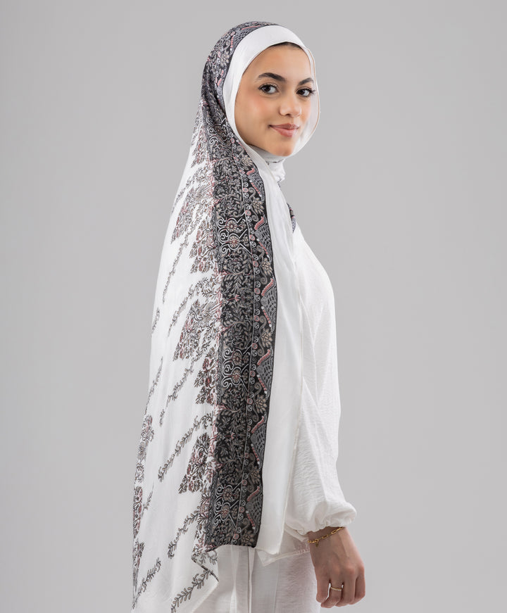 Dark Floral Modal Scarf