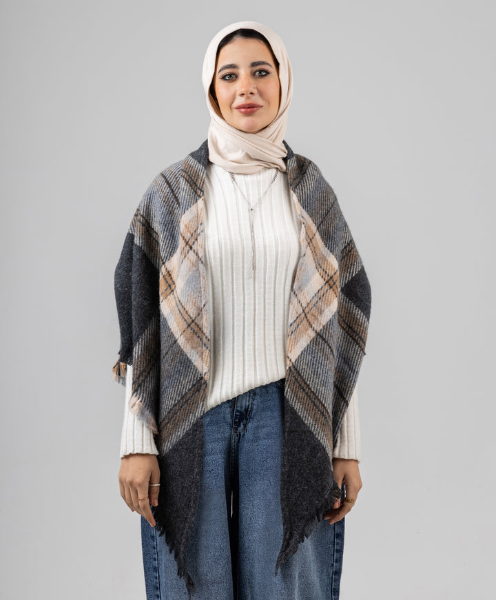 Check Winter Shawl