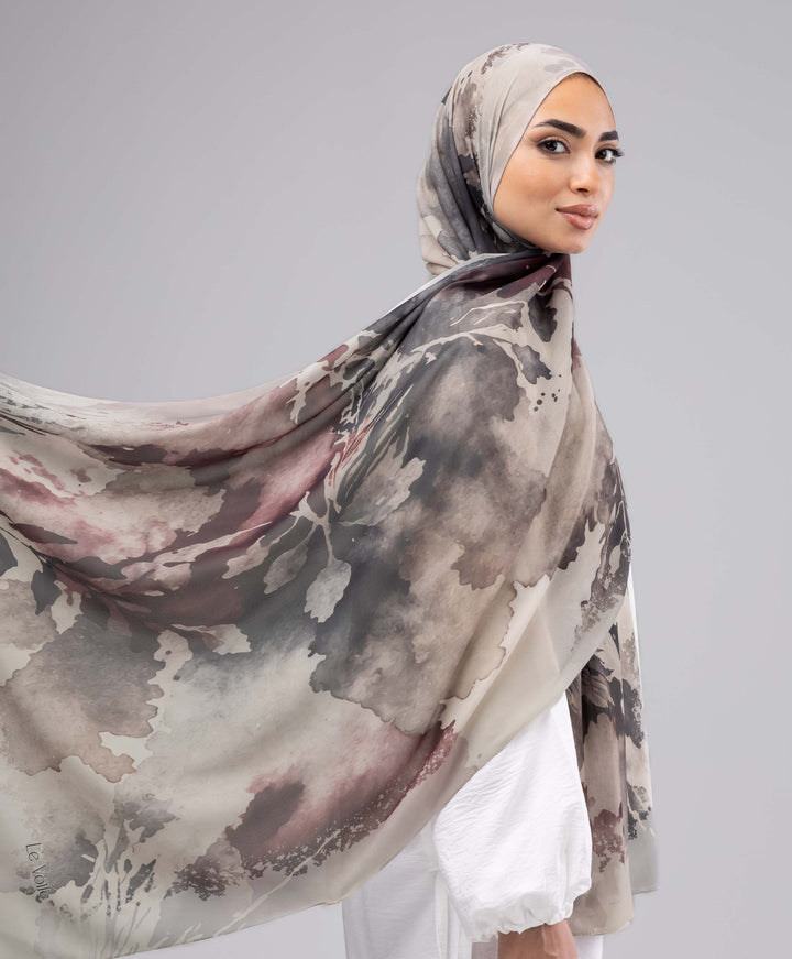 Earthy Blush Chiffon Scarf