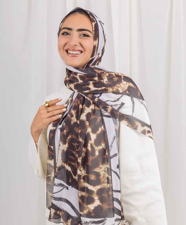 Camouflage Chic Chiffon Scarf