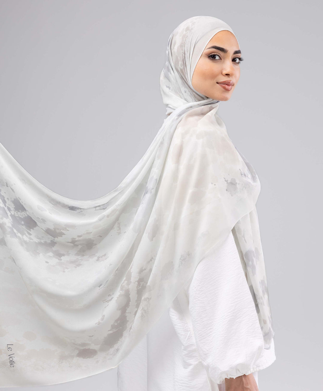 Milky Cloud Chiffon Scarf