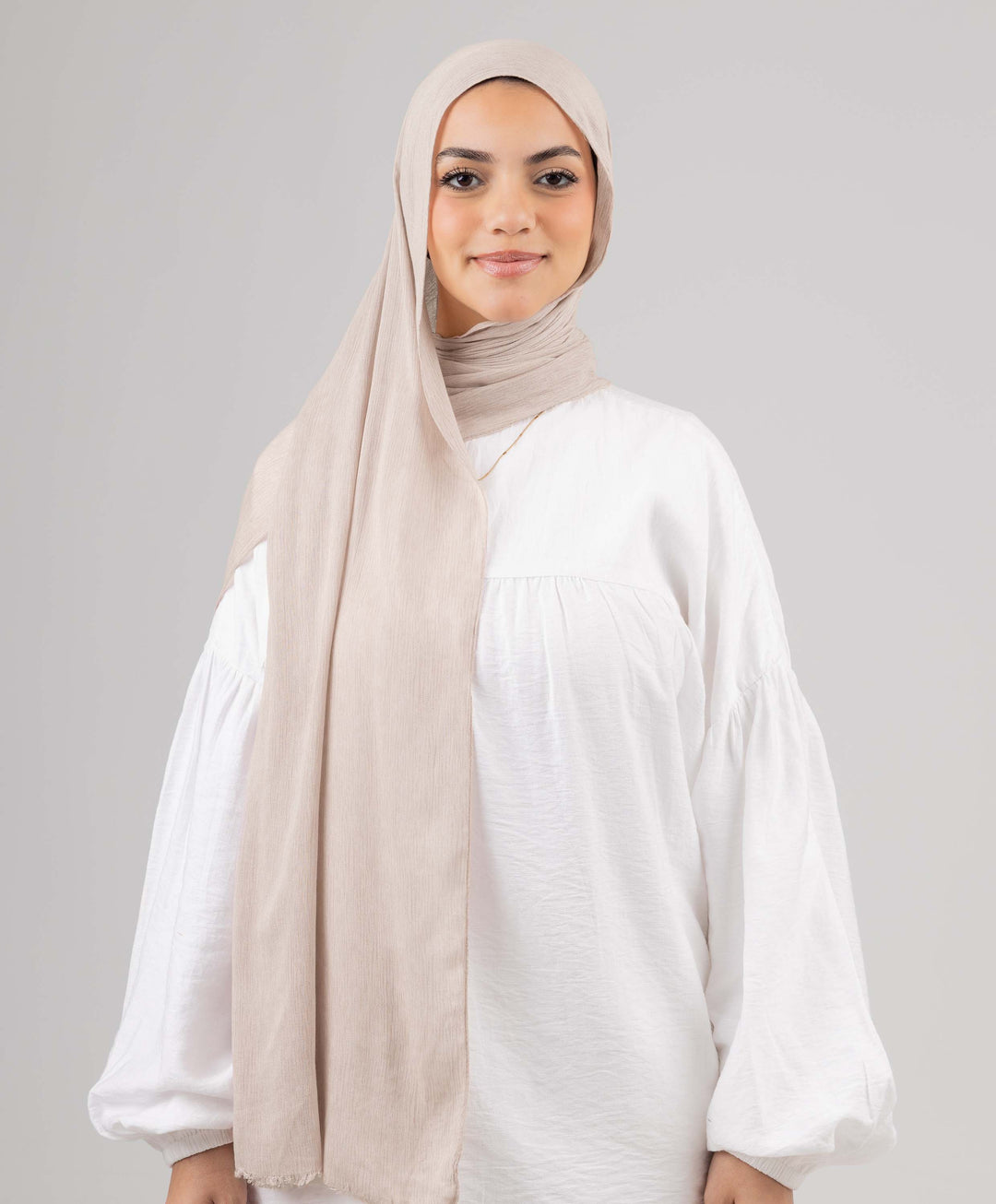 Foggy Marble Tassels Cotton Scarf