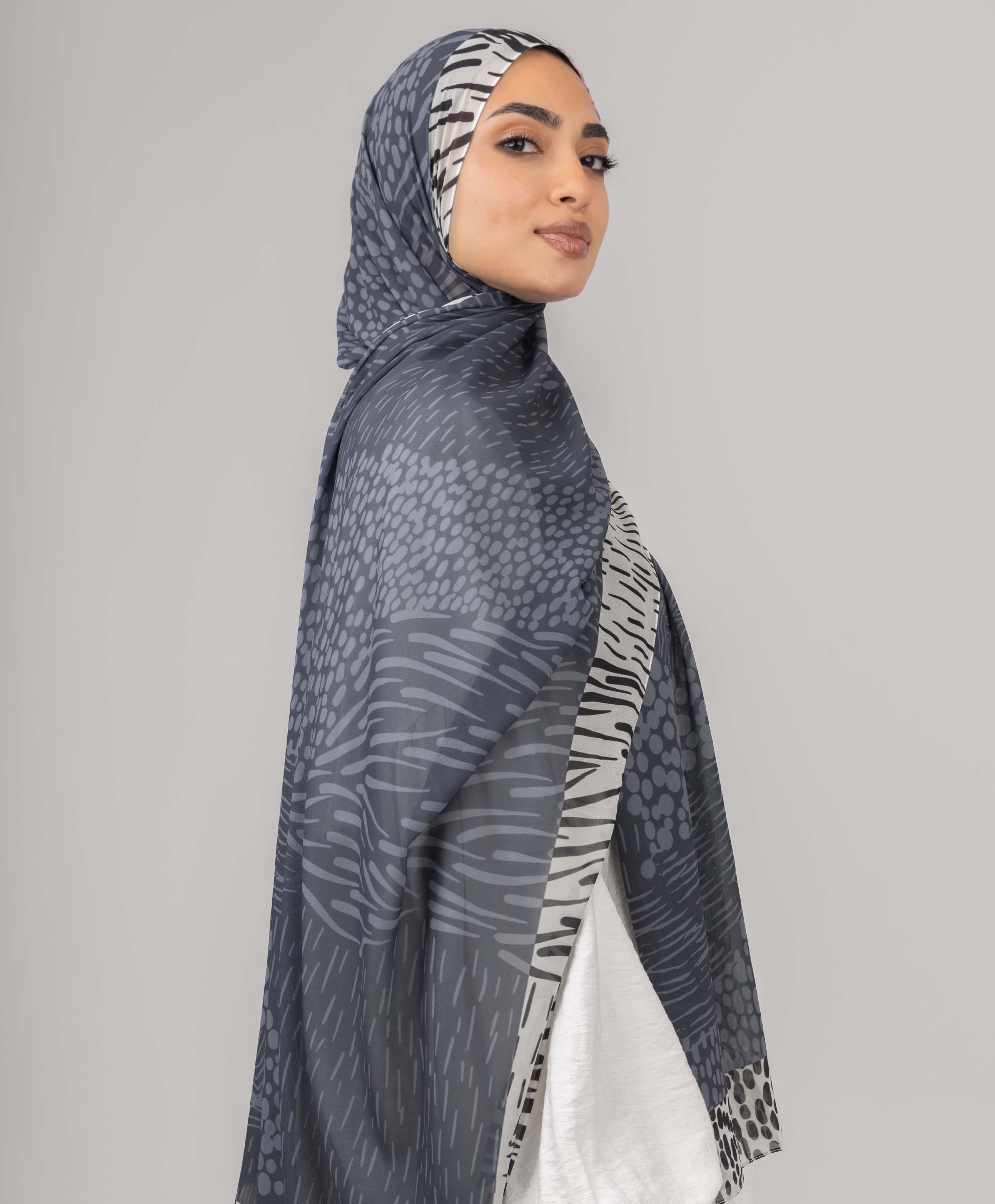 Twilight Haze Chiffon Scarf – Le Voile