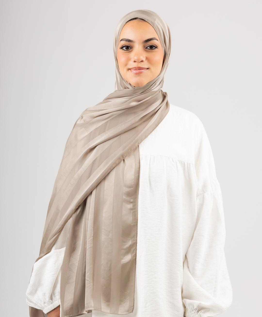 Lined Satin Chiffon Scarf