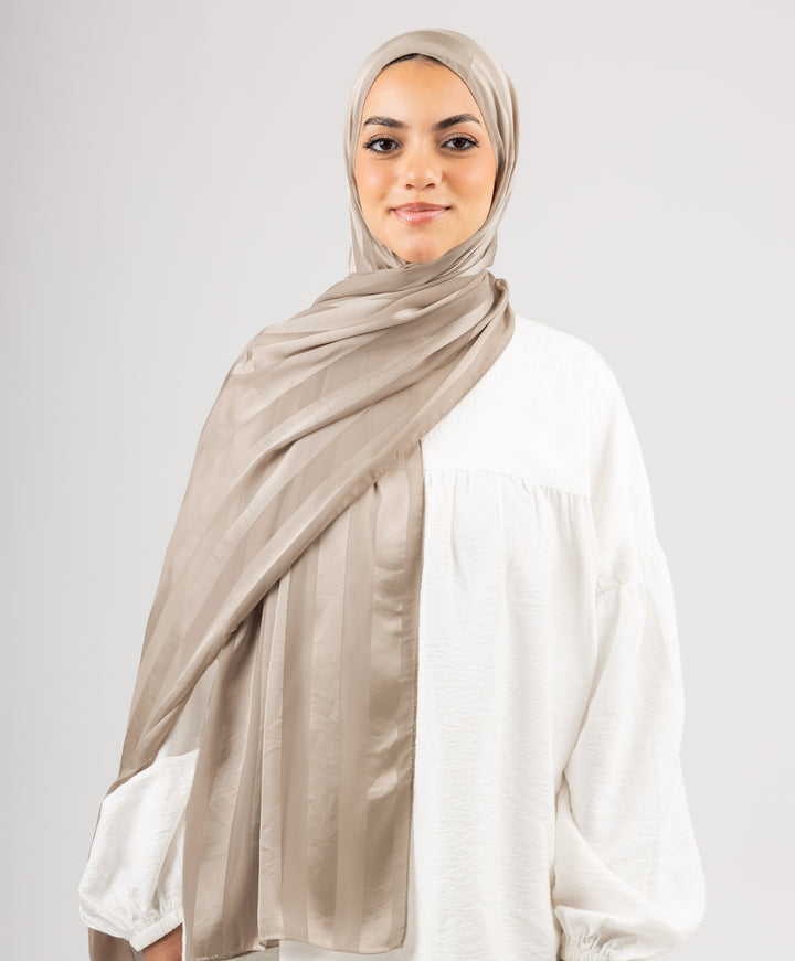 Lined Satin Chiffon Scarf