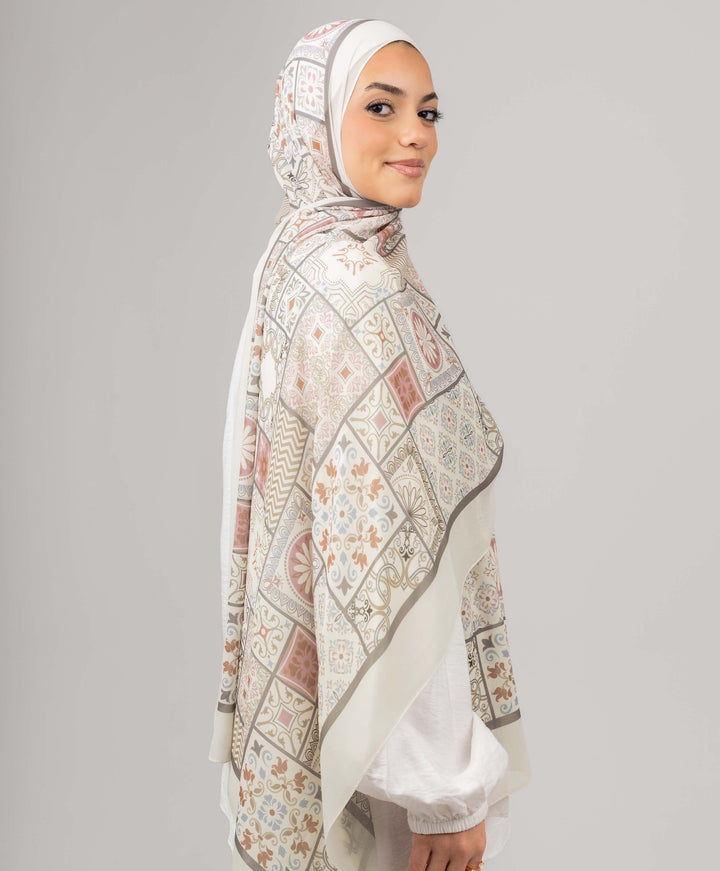 Florid Chiffon Scarf