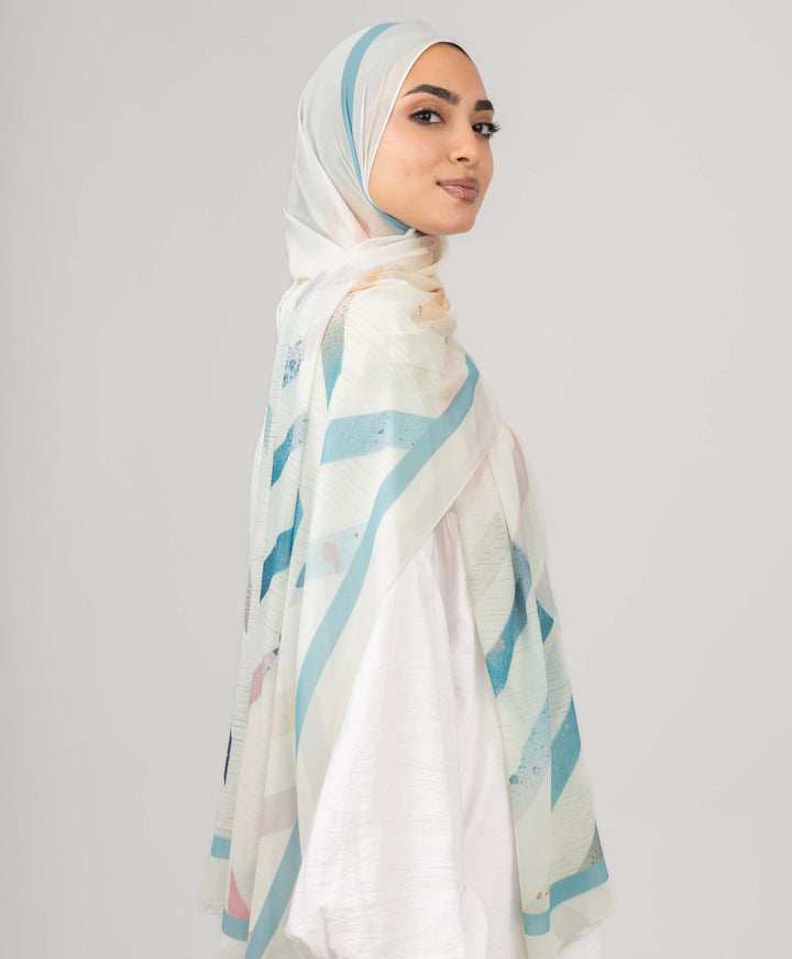 Linescape Chiffon Scarf