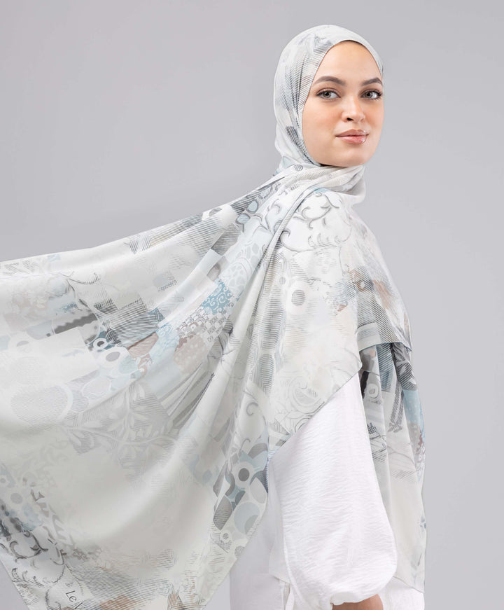 Mixed Bloom Chiffon Scarf
