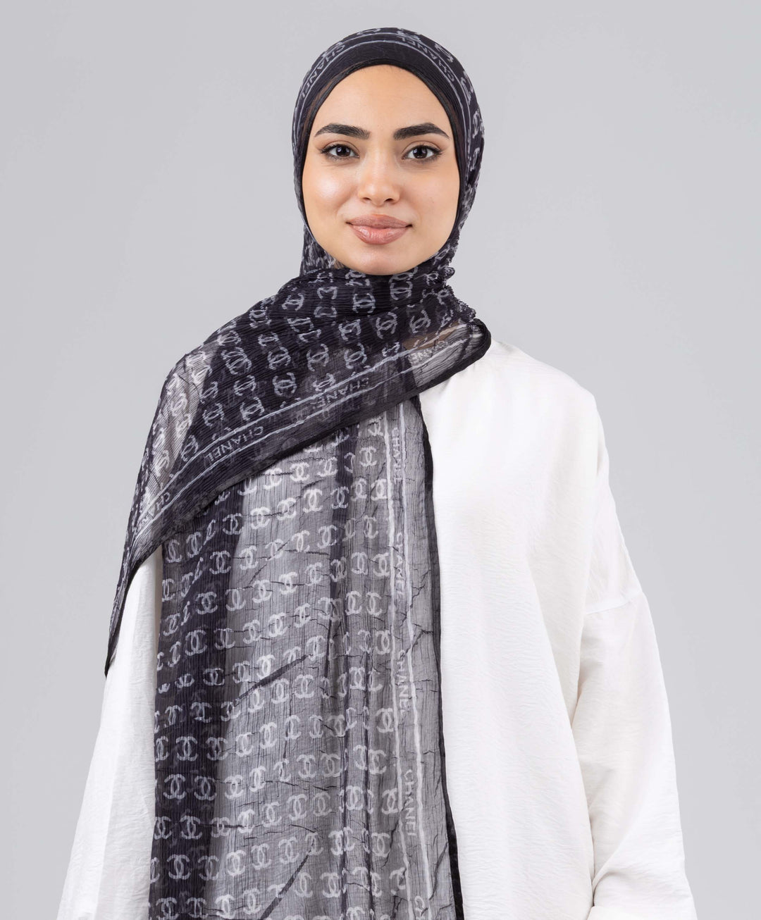 Liora Satin Round Crushed Scarf
