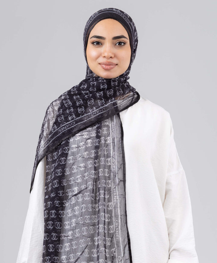 Liora Satin Round Crushed Scarf