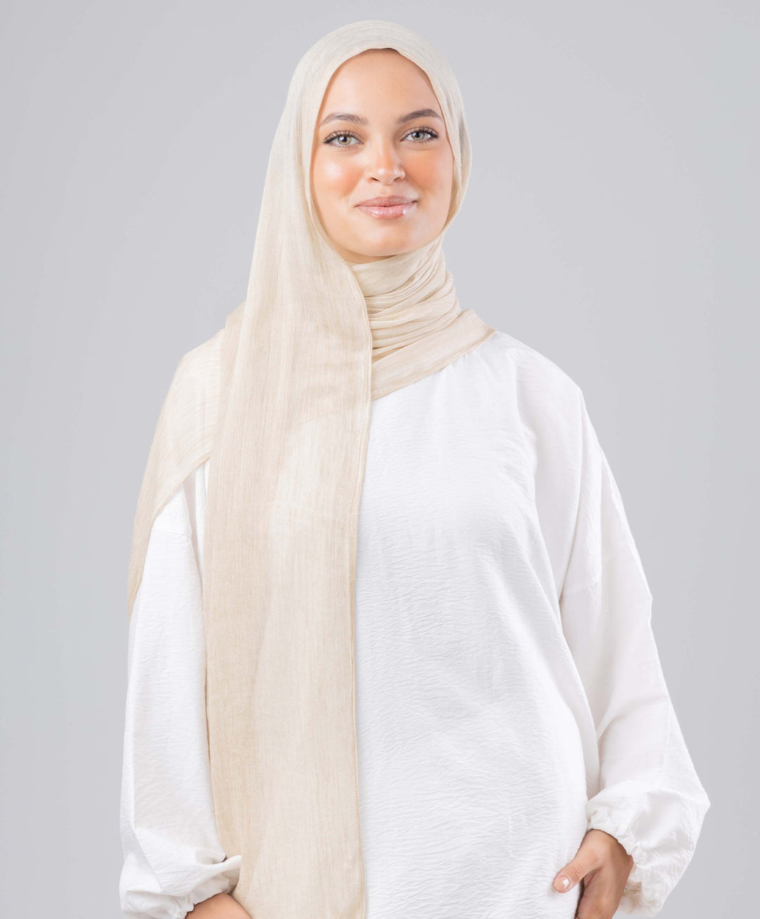 Fluffy Linen Marble Scarf