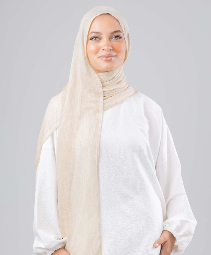 Fluffy Linen Marble Scarf