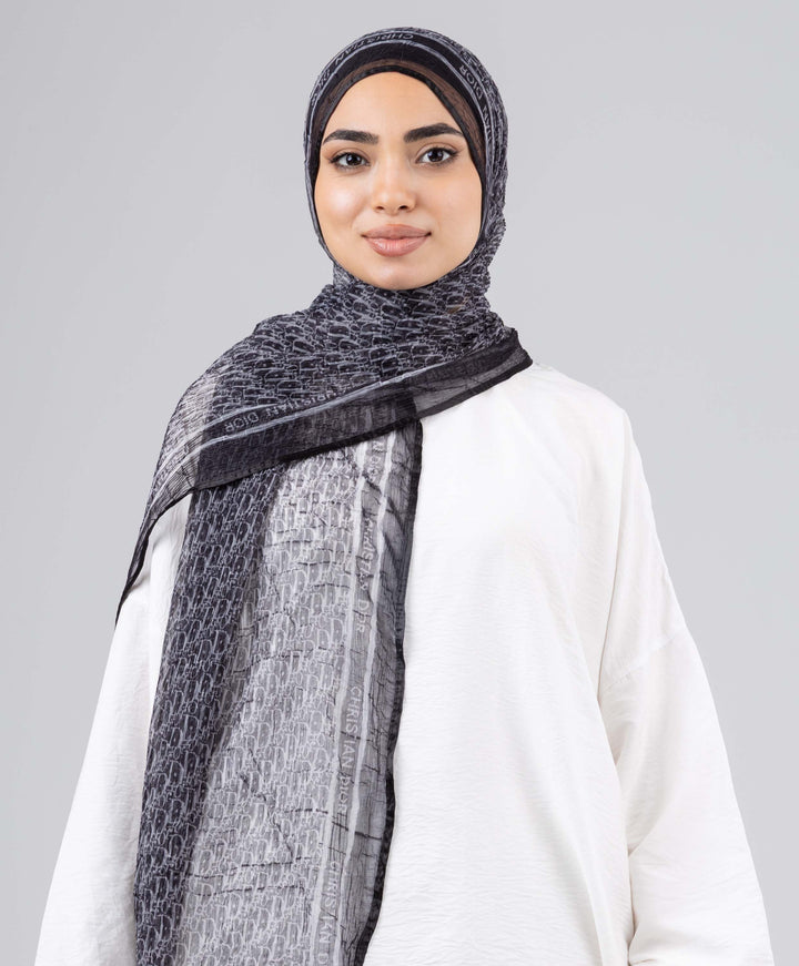 Luna Satin Round Crushed Scarf