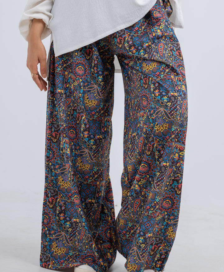 Printed Satin Pants