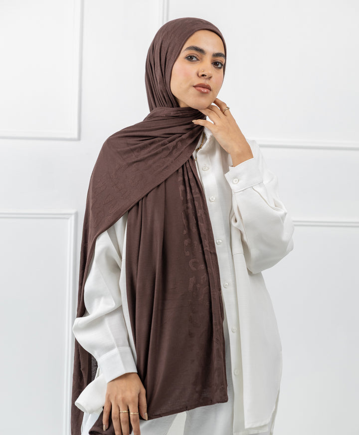Brown Leopard Lycra Scarf