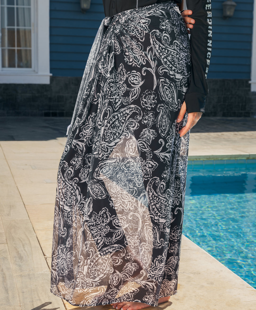 Printed Tulle Cover Up